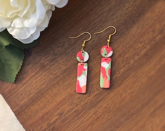 Sunset Sorbet -Handmade Polymer Clay Earrings/Gauges