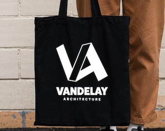 Vandelay Architecture Tote Bag – 90s Minimalist Design, Seinfeld Inspired Canvas Bag, Everyday Carry Tote