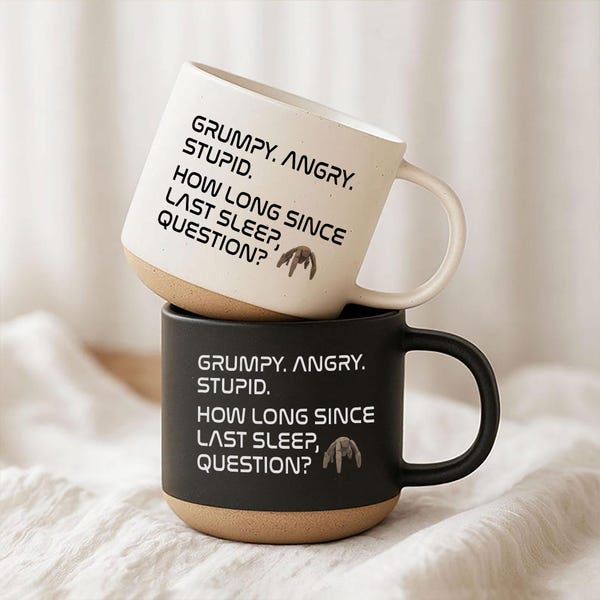 Project Hail Mary Rocky Mug, Grumpy Angry Stupid Sci-Fi Book Lover Gift