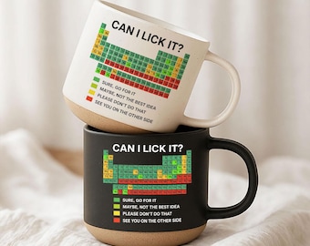 Funny Periodic Table Mug Can I Lick It Science Coffee Cup Chemistry Gift