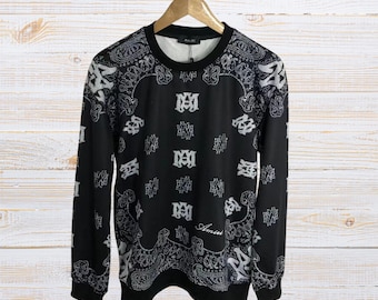 Felpa Amiri Black Bandana, modello streetwear.