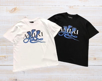 Amiri Snake Graphic T-Shirt Unisex Streetwear Tee