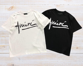 Amiri Graphic T Shirt Unisex Streetwear Oversized Casual Fashion Tee