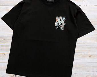 AMIRI MA Floral Oversized Tee in Black