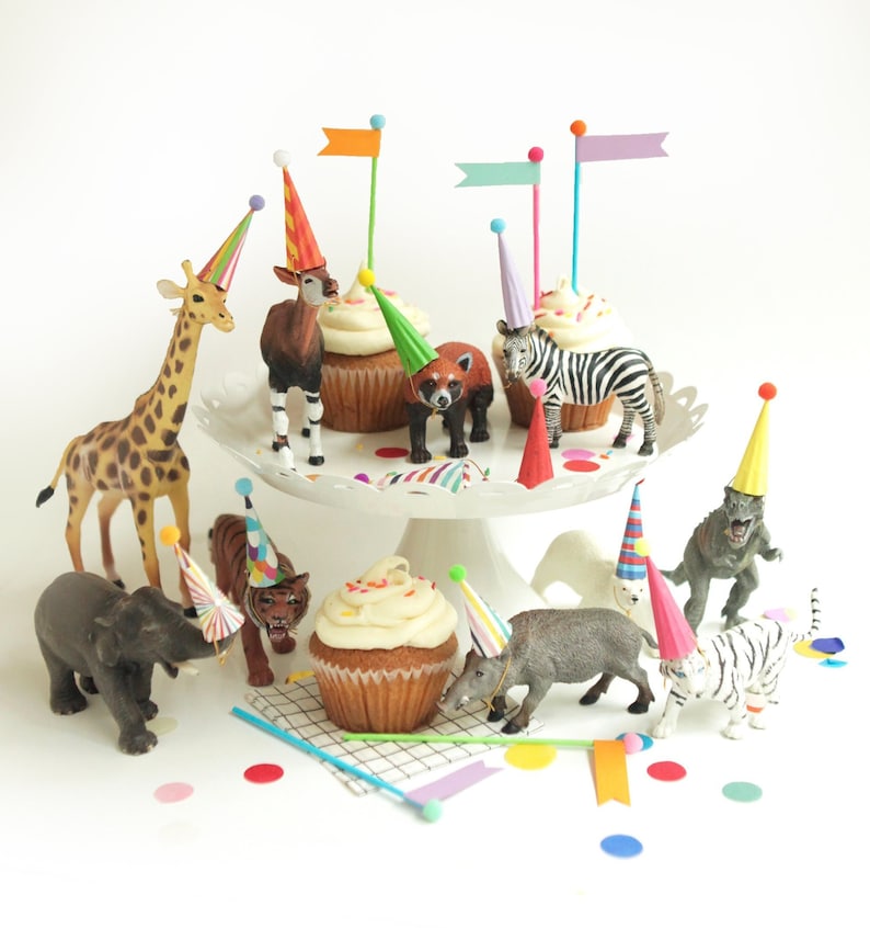 Mini Party Hats for Animals and Dinosaurs BRIGHT COLORS Etsy