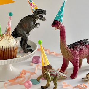 mini miniature pastel girl animal toy dinosaur hats