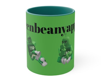 Greenbeanyapper-mugg | Rolig estetisk kaffekopp | Trendig söt mugg | Unik present till vänner.