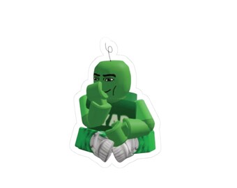 Thinking Greenbeanyapper Sticker | Funny Meme Cartoon Sticker | Cute Laptop Sticker| Roblox sticker | Water Bottle Sticker