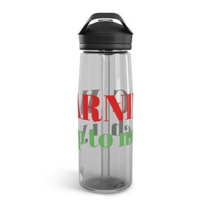 Varning, jag yap för mycket vattenflaska | Rolig meme-flaska | Greenbeanyapper | 25oz återanvändbar flaska | Roblox-flaska | bild 1