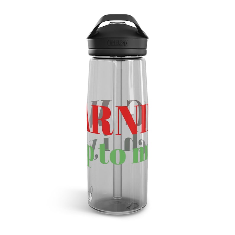 Varning, jag yap för mycket vattenflaska | Rolig meme-flaska | Greenbeanyapper | 25oz återanvändbar flaska | Roblox-flaska | bild 1