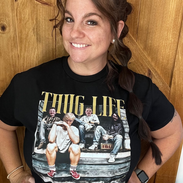 Custom Thug Life T-Shirt  - All My Favorite Men Go to Jail