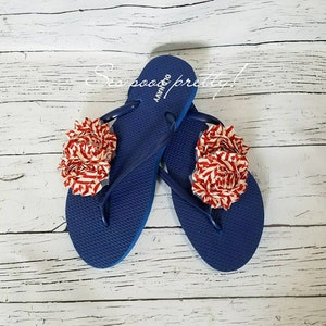 Flip flops, women sandals, July 4th sandals