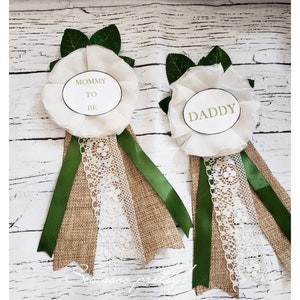 Mommy to be corsage, Baby shower pin, Daddy corsage