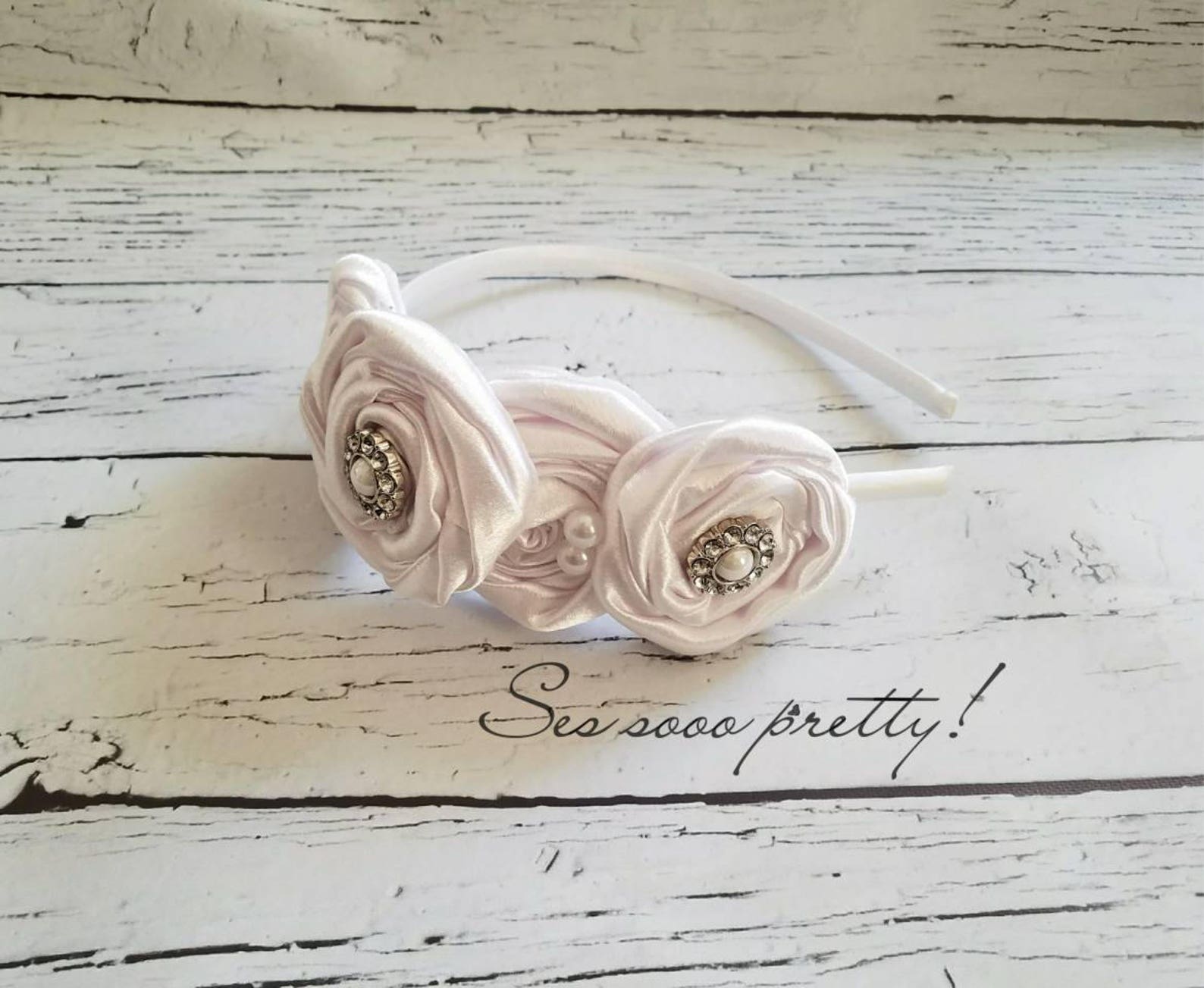 Flower Headband First Comunion Headband Etsy