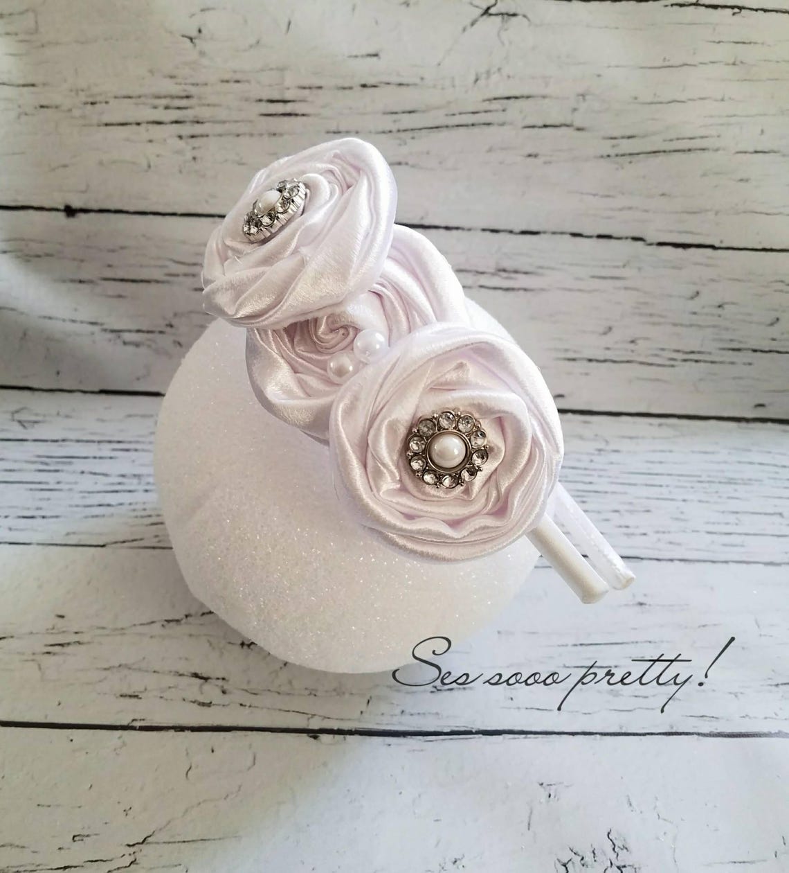 Flower Headband First Comunion Headband Etsy