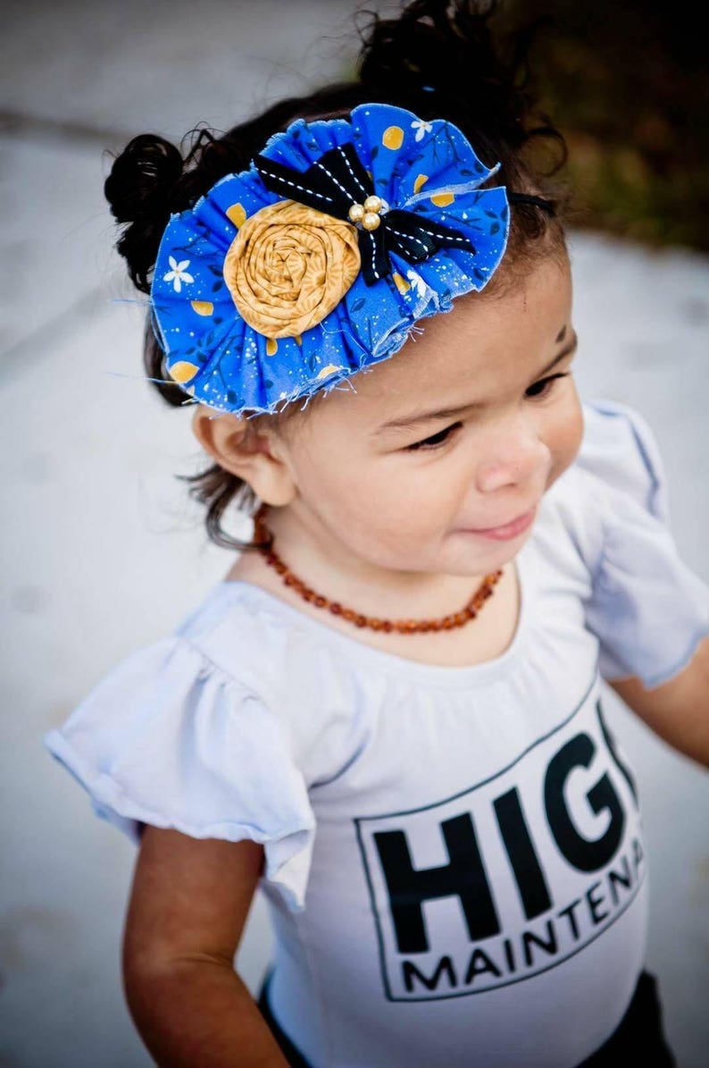 Ruffle headband rosette headband