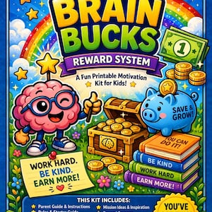 Kids Reward System Printable, Chore Chart for Kids, Behavior Chart Printable, Kids Allowance System, Reward Coupons, Responsibility Chart