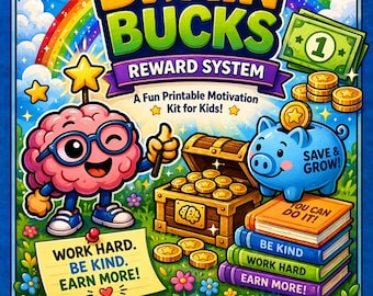 Kids Reward System Printable, Chore Chart for Kids, Behavior Chart Printable, Kids Allowance System, Reward Coupons, Responsibility Chart