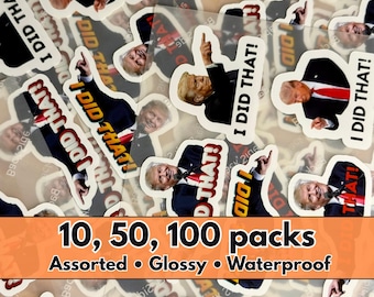 Trump I Did That Stickers, Assorted Pack, Gas Pump Gas Price Decals 2"