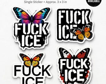 Anti-Ice Butterfly Sticker, Waterproof Car Window Decals, 3" each