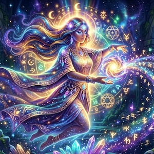 The Aetheric Weaver Digital Sigil Art High Vibrational Meditation Focal Point