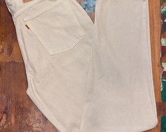 Vintage 1996 Levi's 891 Orange Tab Ecru / Light Beige W32 L30 Deadstock NWT Archive Piece