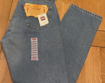 Vintage 1997 Levi's 501 Deadstock Jeans | UK Fabrik Stonewash | W34 L30