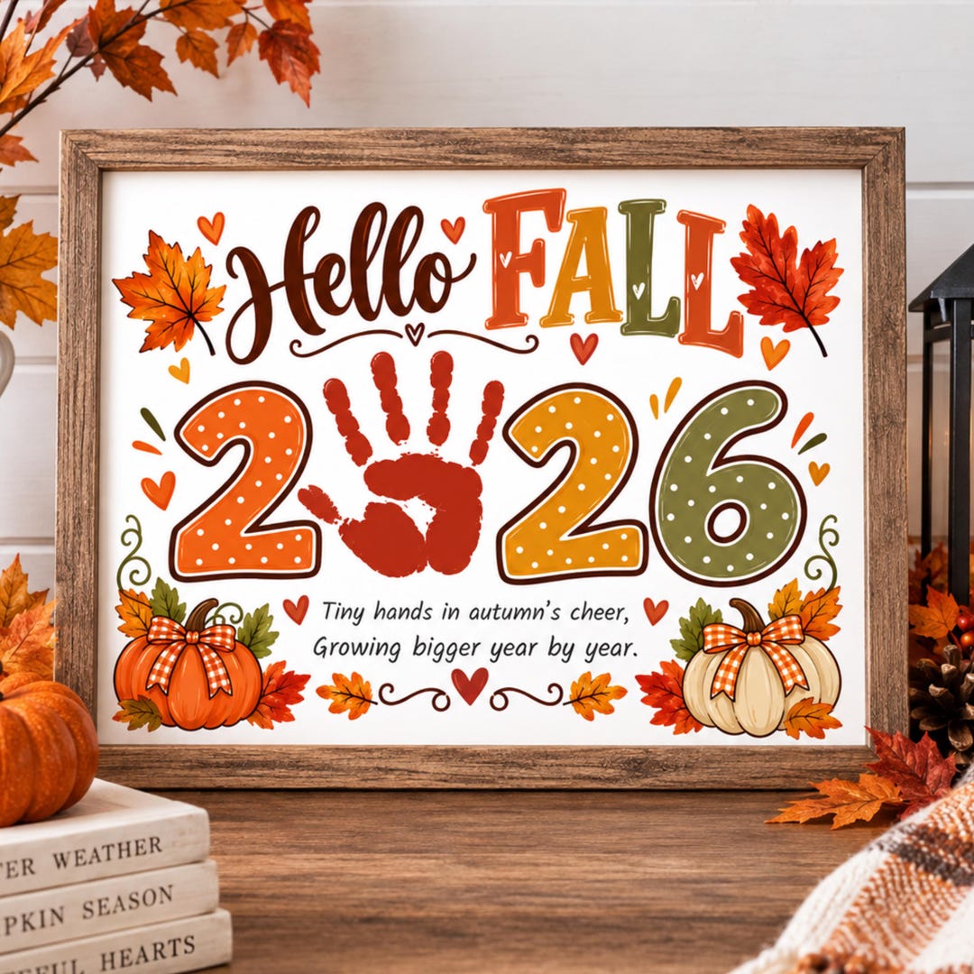 Fall Handprint Craft 2026, Fall Kids Craft, Hello Fall Handprint ...