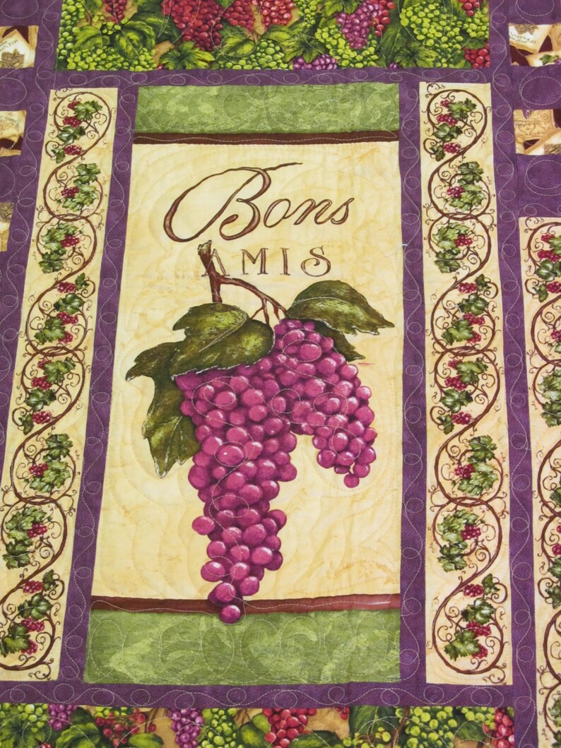 Wine Quilt/Wall Hanging/Couch Throw/Bed DecorHand Etsy