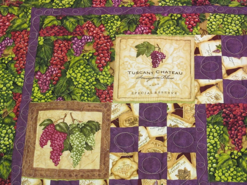 Wine Quilt/Wall Hanging/Couch Throw/Bed DecorHand Etsy