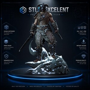 Dovahkiin - Skyrim STL | Soulslike Game 3D Print Model