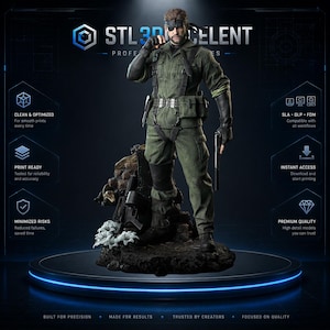 Big Boss - Metal Gear STL | Model do druku 3D z gry | Taktyczna figurka żołnierza stealth