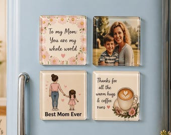 Best Mom Ever Custom Acrylic Fridge Magnet - Personalized Mother's Day Gift She'll Cherish