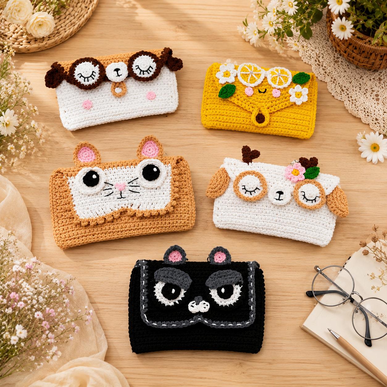 かぎ針編みのメガネ - Etsy 日本