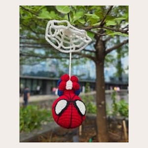 Spider-Man Amigurumi Crochet Pattern, Superhero Keychain, Bag Charm (Digital Download)