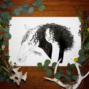 Chinese Zodiac Giclée Fine Art Print| Year of the Horse| Lunar New Year| Lunar Zodiac| Mythology| Folklore| Astrology