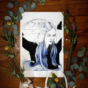 Carte de voeux Verseau | Impression Giclée Fine Art | Art mural Verseau | Art Horoscope | Art du zodiaque| Art du Verseau | Cadeau du zodiaque