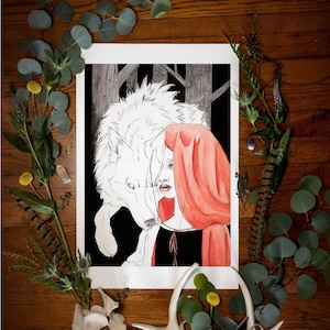 Red Riding Hood Giclée Fine Art Print | Folklore Art Print | Dark Art Print | Fairytale Art Print
