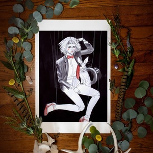 Marionette Fine Art Giclee Print |Marionette Print | Puppet Art | Magic Art | Magic Art | Freak Show Art | Creepy Art | Dark Art |Horror Art