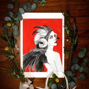 Demon Art Print | Devil Print | Demon Poster | Devil Poster | Demon Print | Dark Angel Poster | Dark Angel Print | Dark Art