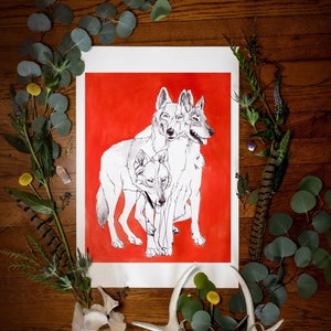 Impresión de arte de Cerberus (Hell Hound), cartel de Cerberus, arte del mito griego, arte de Hell Hound