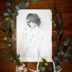 Woman (Lingerie) Art Print