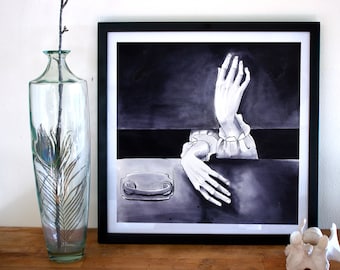 Creepy Hands Poster Print (Vampire), Dark Art Print, Dark Art Poster, Vampire Poster
