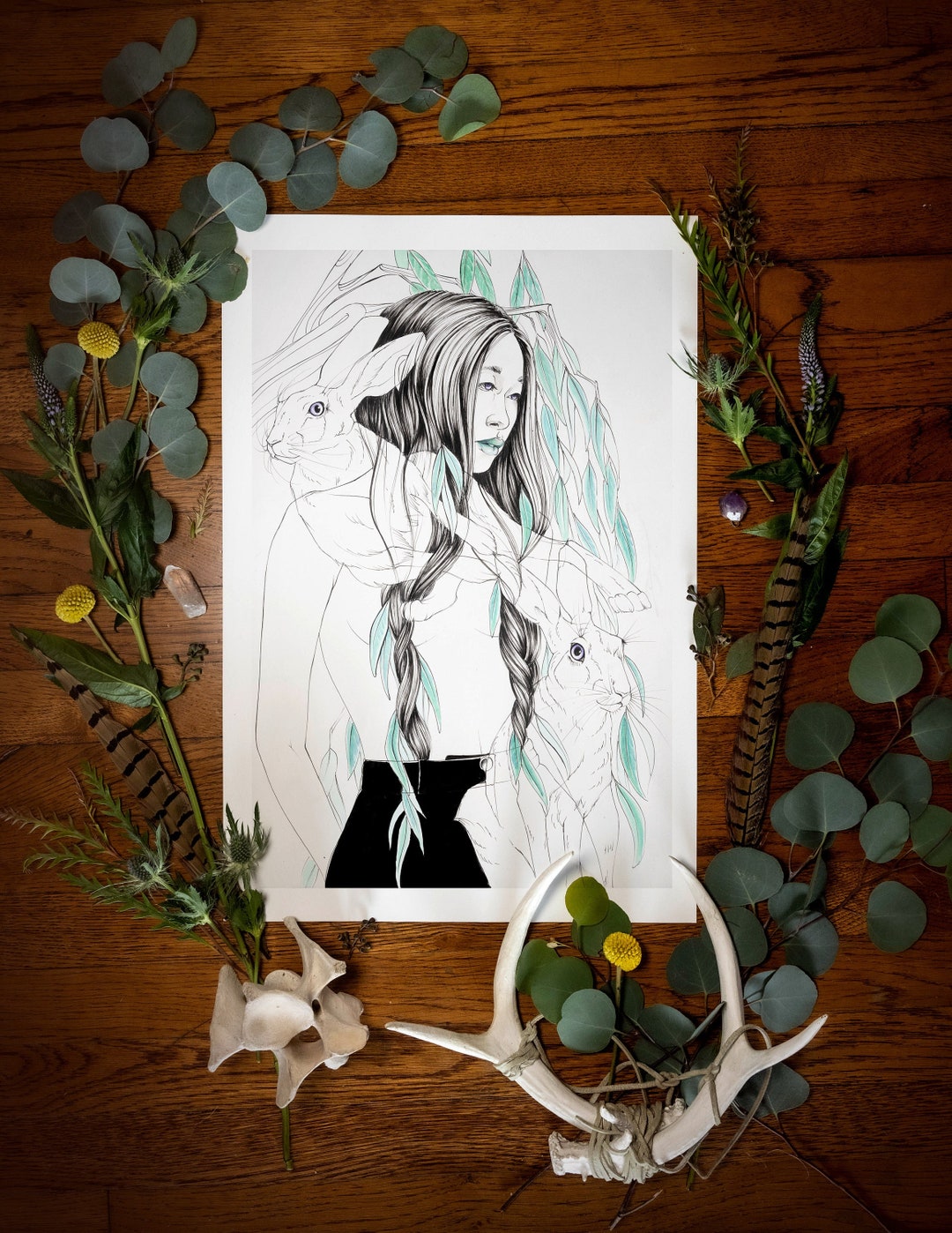 Celtic Tree Zodiac Giclée Fine Art Print Willow Zodiac Etsy