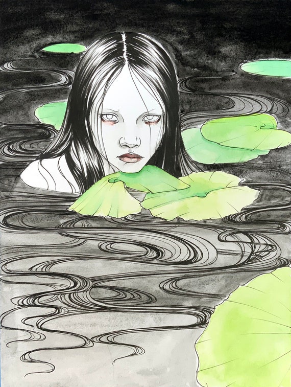 Jenny Greenteeth Giclée Fine Art Print | Folklore Art Print | Dark