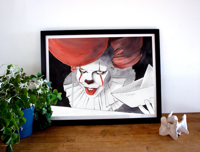 Pennywise: IT Fine Art Print, IT Poster, Pennywise Poster, Movie Poster, Film Art image 1