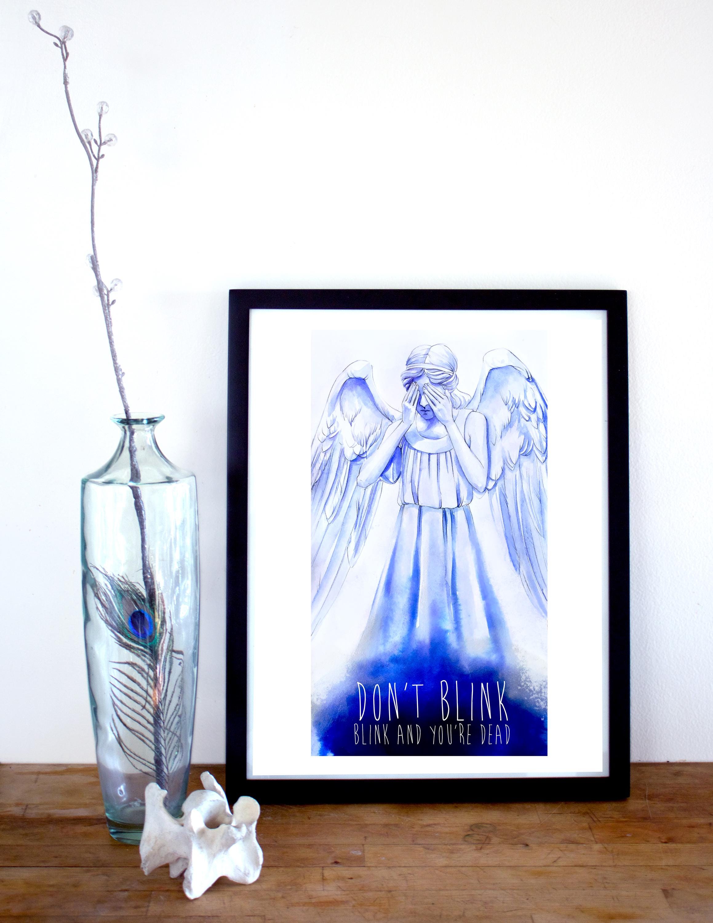 Weeping Angel Fine Art Print | Fan Art | Don't Blink, Blink and