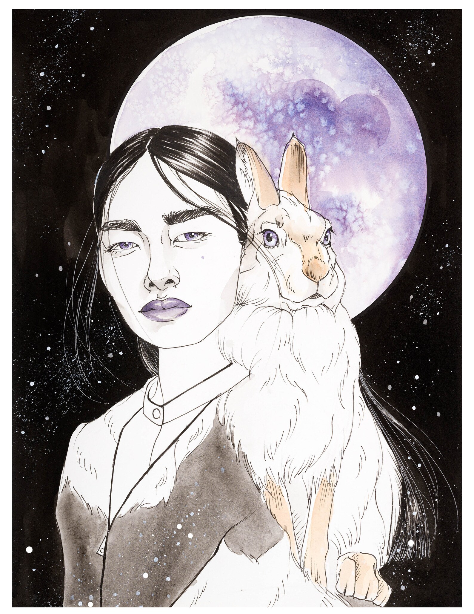 Moon Month Series: May- the Hare Moon Giclée Fine Art Print| Folklore ...