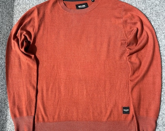 Jersey de punto naranja quemado extragrande | Jersey minimalista