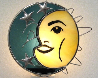 Sun and Moon Night Light | Stained Glass Night Light